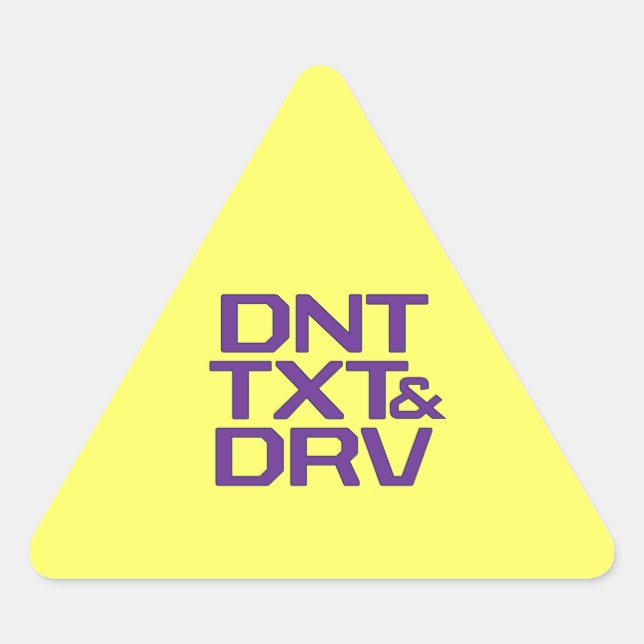 DNT TXT & DRV TRIANGLE STICKER (Front)