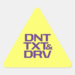 DNT TXT & DRV TRIANGLE STICKER