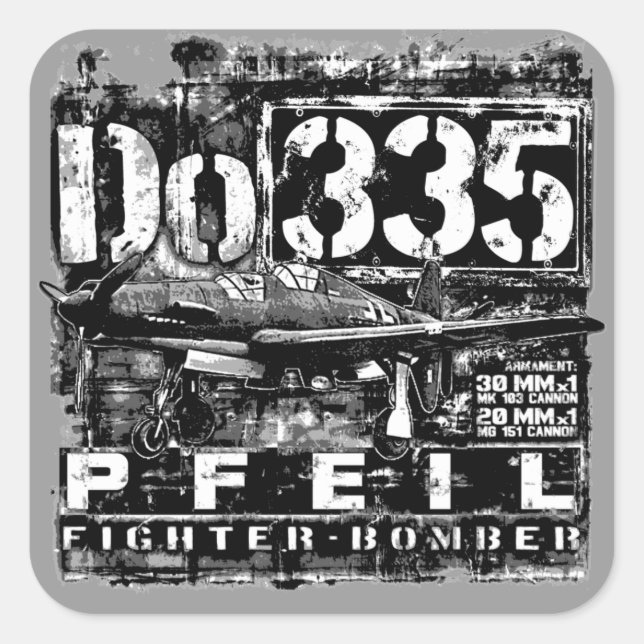 Do 335 Pfeil Square Sticker (Front)