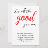 Do all the good you can Vintage Motivational Quote