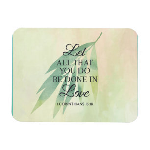 Do All With Love Bible Quote Magnet