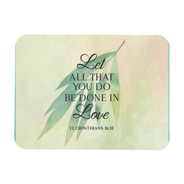 Do All With Love Bible Quote Magnet (Horizontal)