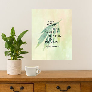 Do All With Love Inspirational Bible Verse Poster