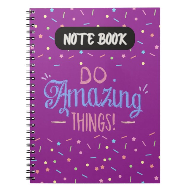 Do Amazing Things Motivational Quotes Spiral Book (Front)
