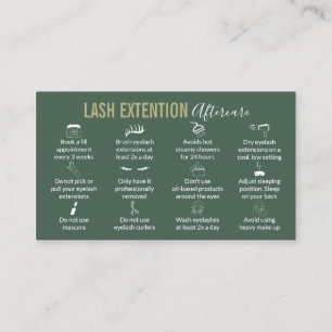 Do and not to do after lash extensions business card