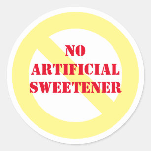 Do Artificial Sweetener Round Stickers