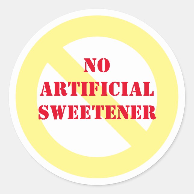 Do Artificial Sweetener Round Stickers (Front)