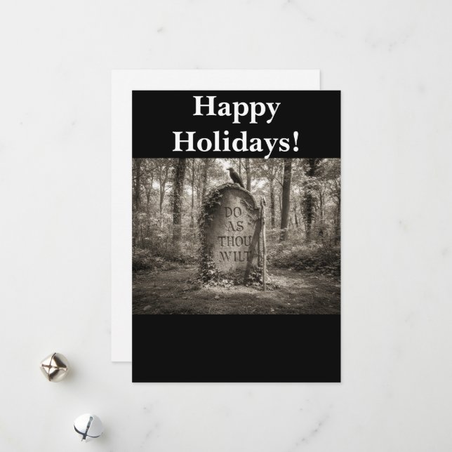 Do As Thy Wilt Holiday Card (Front/Back In Situ)