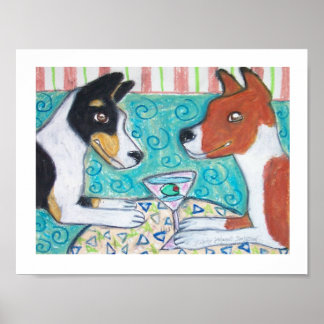 Do Basenjis Have Martinis? Art Poster
