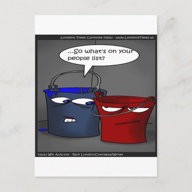 Do Buckets Have A People List? Funny Gifts & Tees Postcard (Front)