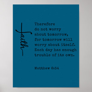 Do Christian Faith Bible Scripture Matthew Poster