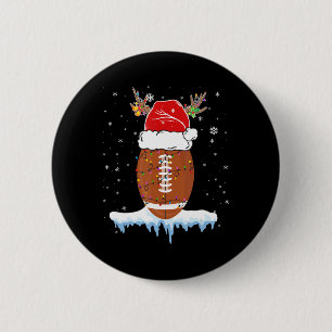Do Christmas Football Santa Hat Merry Xmas Footbal 6 Cm Round Badge