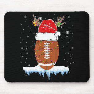 Do Christmas Football Santa Hat Merry Xmas Footbal Mouse Mat