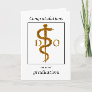 DO, Doctor of Osteopathy Graduation Congratulation Card