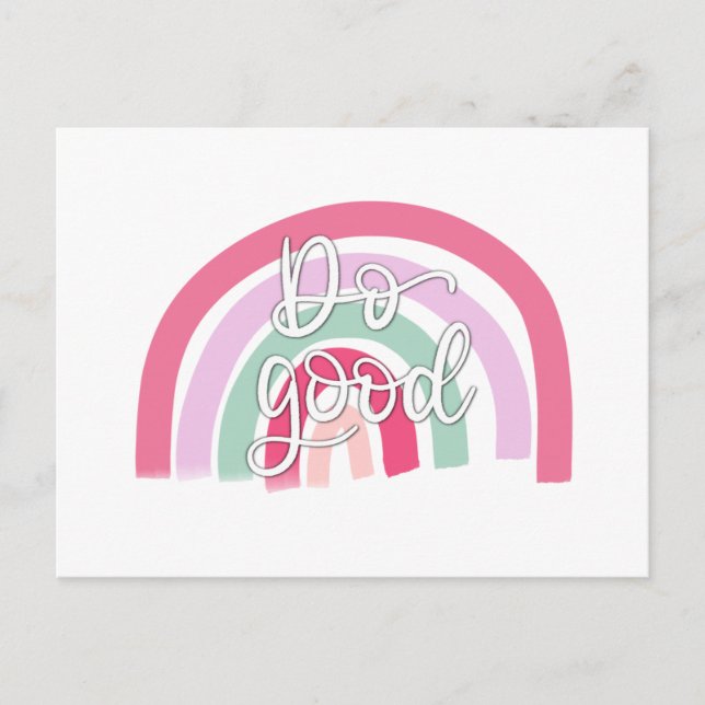 Do Good Rainbow Postcard (Front)