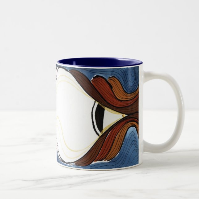 Do I Dare Eat a Peach? Two-Tone Coffee Mug (Right)