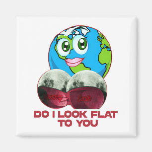 Do I Look Flat To You Earth Funny T Shirt Magnet