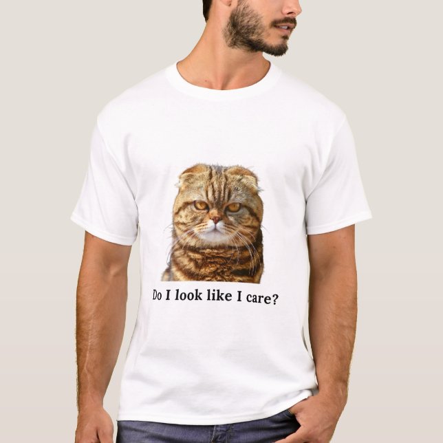 "Do I look like I care" Grumpy Cat T-Shirt (Front)