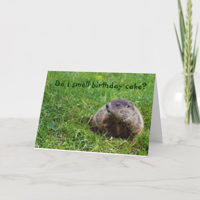 Do I smell birthday cake? Card (Front)