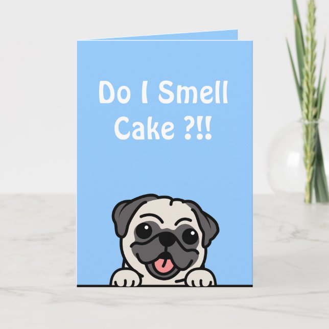 Do I Smell Cake Cute Corgi Funny  Birthday Card (Front)