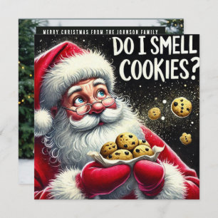Do I smell cookies Santa Holiday Card