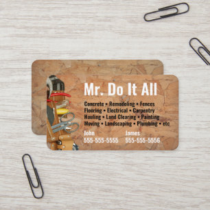 Do It All Handyman Business Card