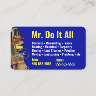 Do It All Handyman Business Card