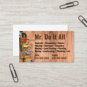 Do It All Handyman Business Card