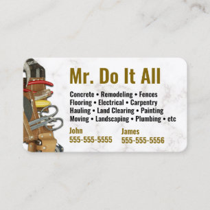 Do It All Handyman Business Card