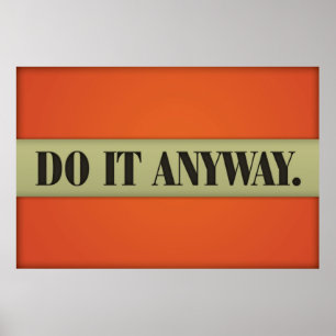 DO IT ANYWAY. POSTER