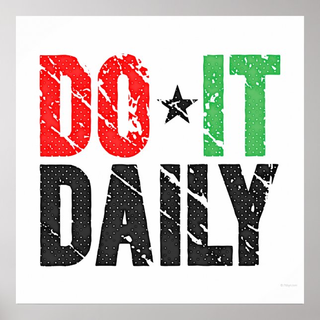 Do It Daily | Vintage Style Poster (Front)