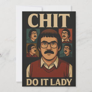 Do It Lady Meme – Funny Retro Quote Design Invitation