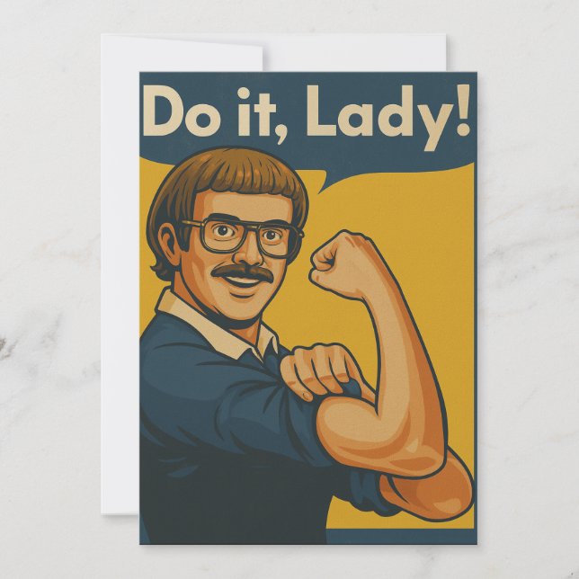 Do It Lady Meme – Funny Retro Quote Design Invitation (Front)