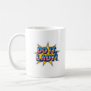 Do It Lady Meme Mug – Minimalist Black Head Logo