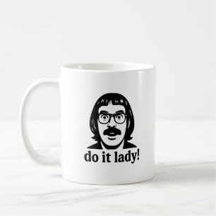 Do It Lady Meme Mug – Minimalist Black Head Logo