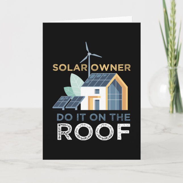 Do It On The Roof Solar Photovoltaic Card (Front)