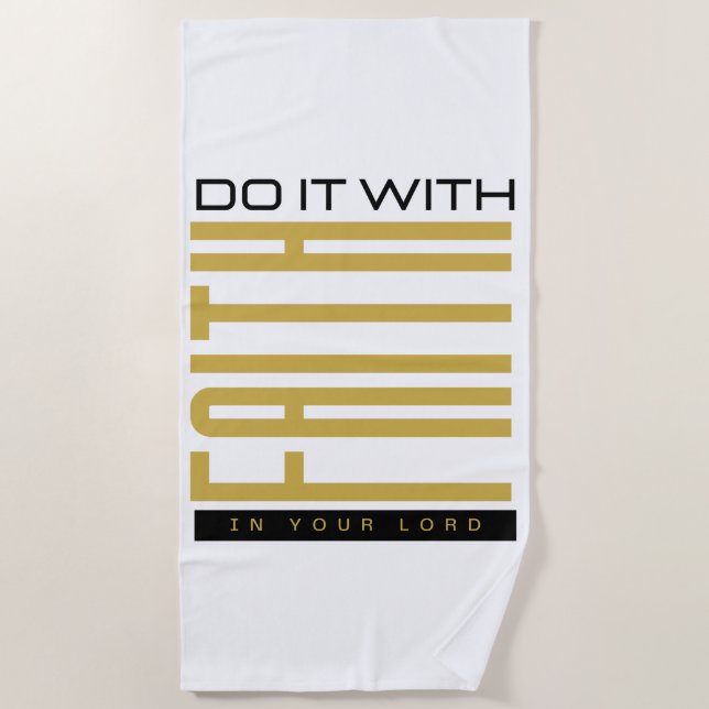 Do It With Faith Biblical Beach Towel (Front)