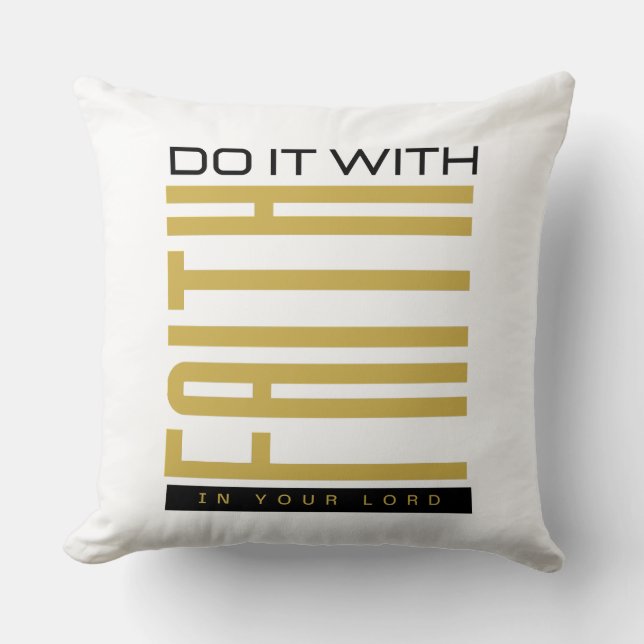 Do It With Faith Biblical Cushion (Front)