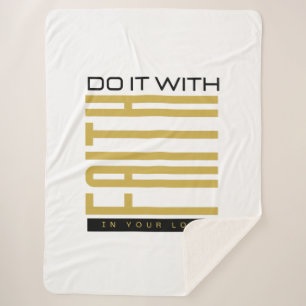 Do It With Faith Biblical Sherpa Blanket