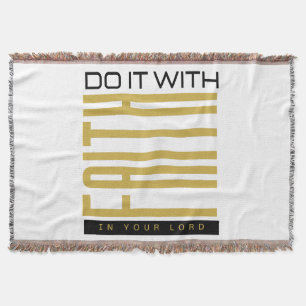 Do It With Faith Biblical Throw Blanket