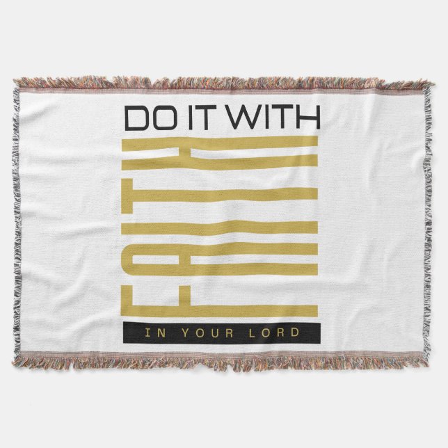 Do It With Faith Biblical Throw Blanket (Front)