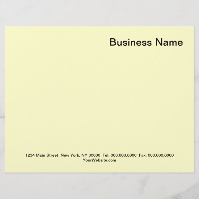 DO IT YOURSELF ~ Business Letterhead 8x11 (Front)