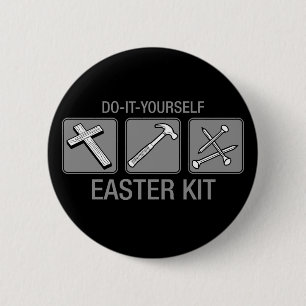do it yourself easter kit 6 cm round badge