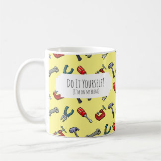 Do It Yourself! Pixel Art Tool Hammer Vice Pattern Coffee Mug