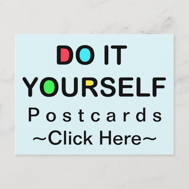 DO IT YOURSELF ~ Postcard (Front)