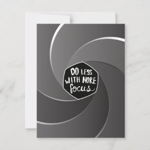 Do less with more focus card