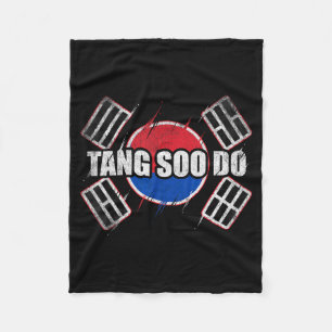 Do Martial Arts Silhouette Tang Soo Fleece Blanket