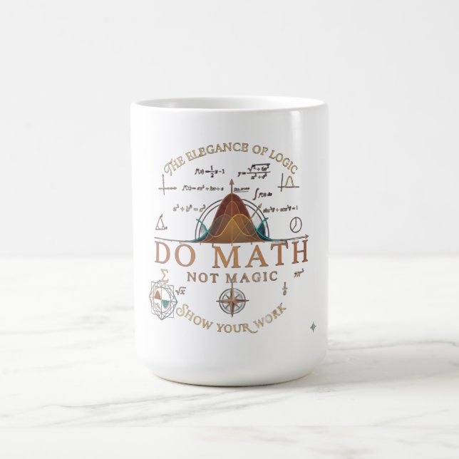 Do Math Not Magic Long Sleeve Shirt Coffee Mug (Center)