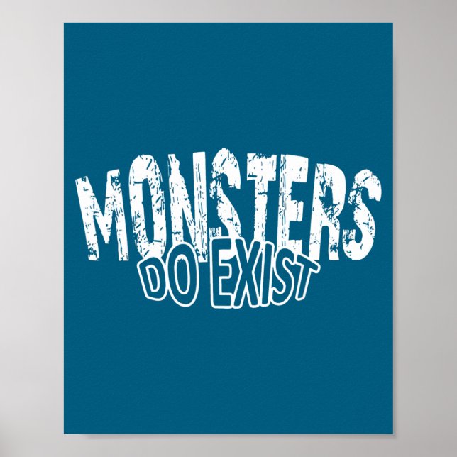 Do Monsters Exist Workout Retro Iron Poster (Front)