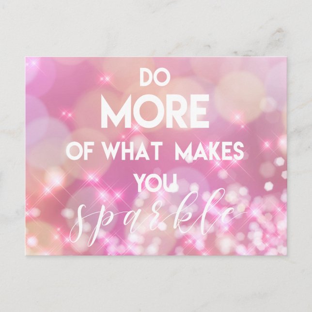 Do more of what makes you sparkle | Glamourous Pin Postcard (Front)